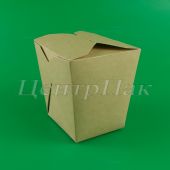 Коробка для лапши 560мл крафт/бел., ламинир. (360)